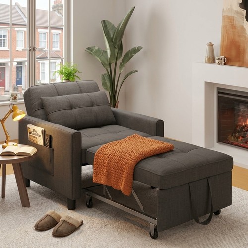 Single chair bed - bed, pull