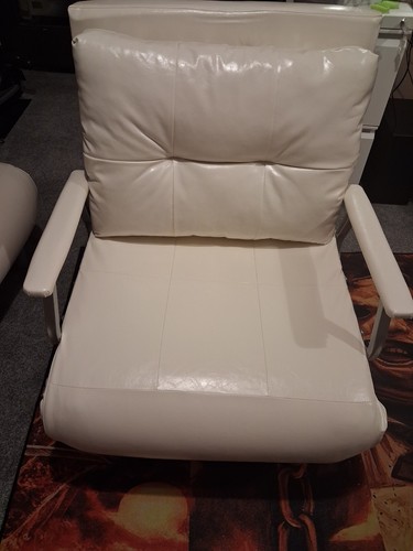 Chair bed - (faux, leather)