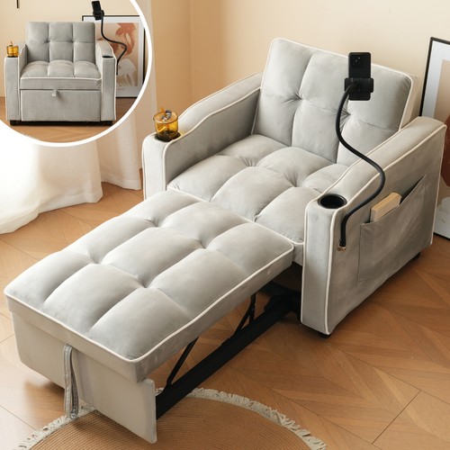 Single sofa bed chair - 3-in-1,