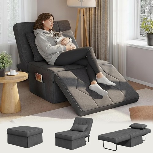 Single sofa bed in 1 - single, bed,