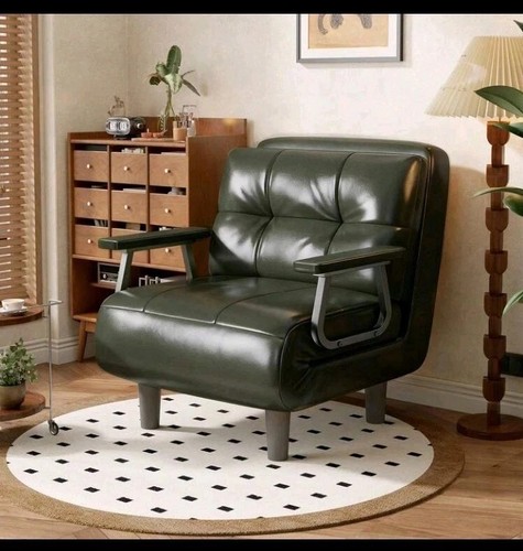 Seater sofa bed faux - bed, leather