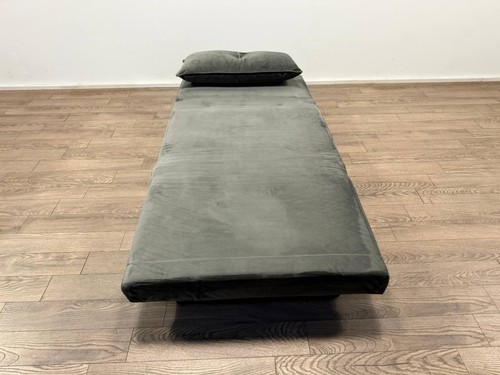 Roma grey velvet - velvet, chairbed