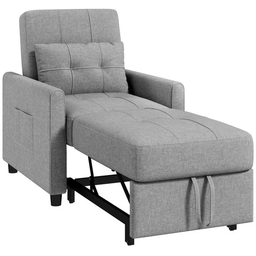 Homcom single sofa bed 3in1 - bed,
